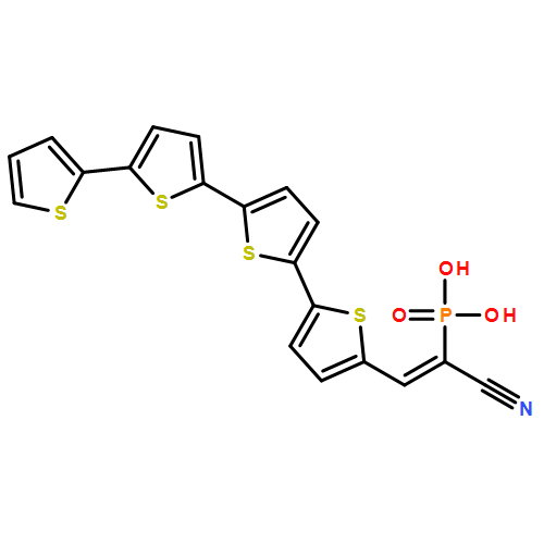 Phosphonic acid, P-(1-cyano-2-[2,2':5',2'':5'',2'''-quaterthiophen]-5-ylethenyl)-