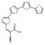 2-Propenoic acid, 2-cyano-3-[2,2':5',2'':5'',2'''-quaterthiophen]-5-yl-