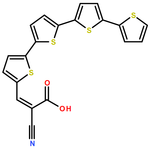 2-Propenoic acid, 2-cyano-3-[2,2':5',2'':5'',2'''-quaterthiophen]-5-yl-