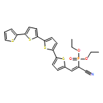 Phosphonic acid, P-(1-cyano-2-[2,2':5',2'':5'',2'''-quaterthiophen]-5-ylethenyl)-, diethyl ester