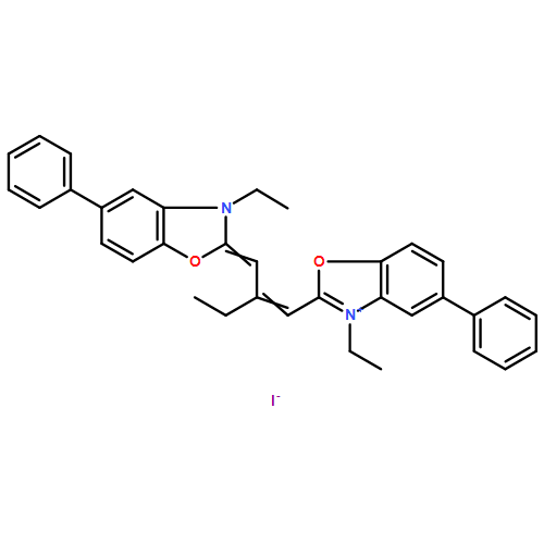 Benzoxazolium, 3-ethyl-2-[2-[(3-ethyl-5-phenyl-2(3H)-benzoxazolylidene)methyl]-1-buten-1-yl]-5-phenyl-, iodide (1:1)