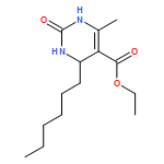 5-Pyrimidinecarboxylic acid, 4-hexyl-1,2,3,4-tetrahydro-6-methyl-2-oxo-, ethyl ester