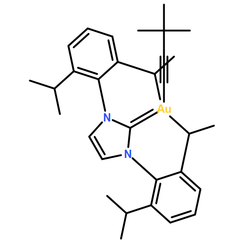 Gold, [1,3-bis[2,6-bis(1-methylethyl)phenyl]-1,3-dihydro-2H-imidazol-2-ylidene](3,3-dimethyl-1-butyn-1-yl)-