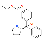 1-Pyrrolidinecarboxylic acid, 2-(hydroxydiphenylmethyl)-, ethyl ester,(2S)-