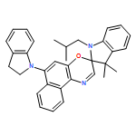 Spiro[2H-indole-2,3'-[3H]naphth[2,1-b][1,4]oxazine], 6'-(2,3-dihydro-1H-indol-1-yl)-1,3-dihydro-3,3-dimethyl-1-(2-methylpropyl)-