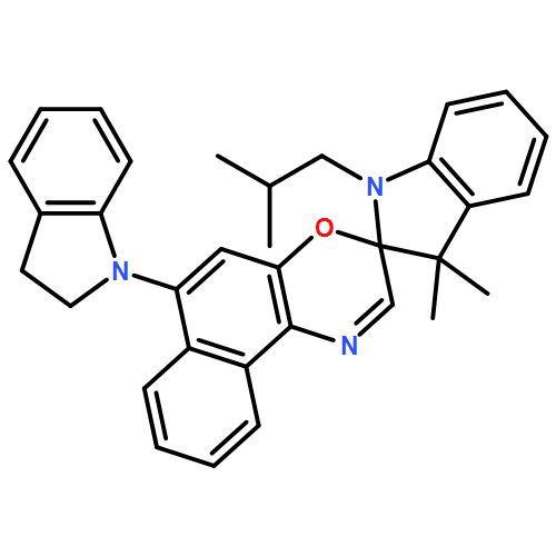 Spiro[2H-indole-2,3'-[3H]naphth[2,1-b][1,4]oxazine], 6'-(2,3-dihydro-1H-indol-1-yl)-1,3-dihydro-3,3-dimethyl-1-(2-methylpropyl)-