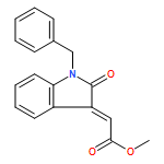 Acetic acid, 2-[1,2-dihydro-2-oxo-1-(phenylmethyl)-3H-indol-3-ylidene]-, methyl ester, (2E)-