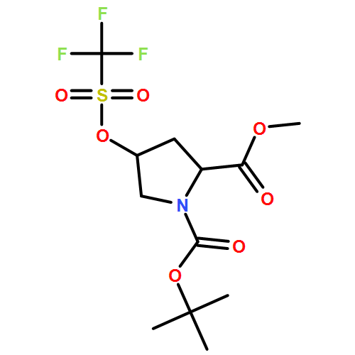 1,2-Pyrrolidinedicarboxylic acid, 4-[[(trifluoromethyl)sulfonyl]oxy]-, 1-(1,1-dimethylethyl) 2-methyl ester, (2S,4R)-