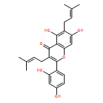 4H-1-Benzopyran-4-one, 2-(2,4-dihydroxyphenyl)-5,7-dihydroxy-3,6-bis(3-methyl-2-buten-1-yl)-