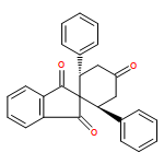 Spiro[cyclohexane-1,2'-[2H]indene]-1',3',4-trione, 2,6-diphenyl-, (2R,6R)-rel-