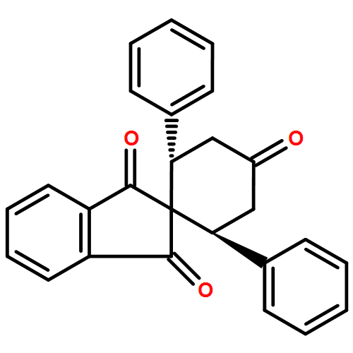 Spiro[cyclohexane-1,2'-[2H]indene]-1',3',4-trione, 2,6-diphenyl-, (2R,6R)-rel-