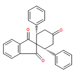 Spiro[cyclohexane-1,2'-[2H]indene]-1',3',4-trione, 2,6-diphenyl-, (2R,6S)-rel-