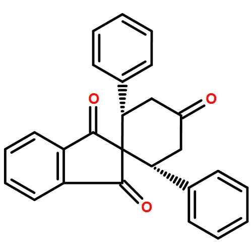 Spiro[cyclohexane-1,2'-[2H]indene]-1',3',4-trione, 2,6-diphenyl-, (2R,6S)-rel-