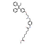 Octanoic acid, 8-[[4-[[[2-[4-[(1Z)-1,2-diphenyl-1-buten-1-yl]phenoxy]ethyl]methylamino]methyl]phenyl]amino]-8-oxo-, methyl ester