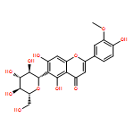 4H-1-Benzopyran-4-one, 6-β-D-glucopyranosyl-5,7-dihydroxy-2-(4-hydroxy-3-methoxyphenyl)-