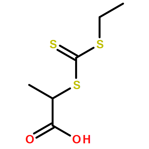 Propanoic acid, 2-[[(ethylthio)thioxomethyl]thio]-