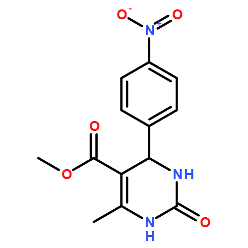 5-Pyrimidinecarboxylic acid, 1,2,3,4-tetrahydro-6-methyl-4-(4-nitrophenyl)-2-oxo-, methyl ester