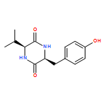 2,5-Piperazinedione, 3-[(4-hydroxyphenyl)methyl]-6-(1-methylethyl)-, (3S,6S)-