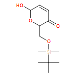 2H-Pyran-3(6H)-one, 2-[[[(1,1-dimethylethyl)dimethylsilyl]oxy]methyl]-6-hydroxy-, (2R)-