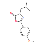 5(4H)-Oxazolone, 2-(4-methoxyphenyl)-4-(2-methylpropyl)-