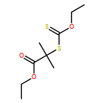 Propanoic acid, 2-[(ethoxythioxomethyl)thio]-2-methyl-, ethyl ester 