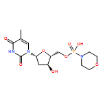 Thymidine, 5'-(hydrogen P-4-morpholinylphosphonate)