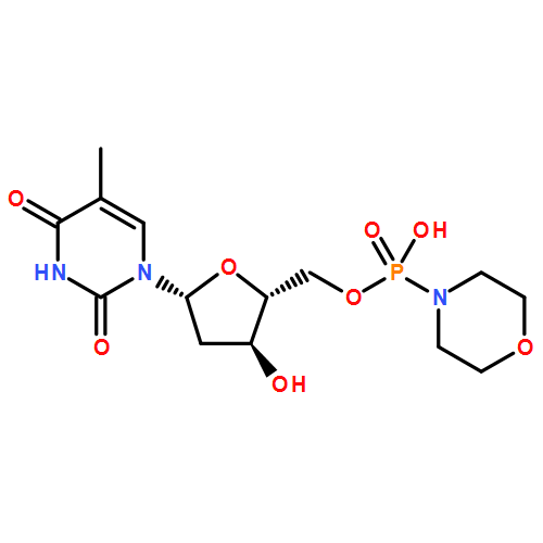 Thymidine, 5'-(hydrogen P-4-morpholinylphosphonate)