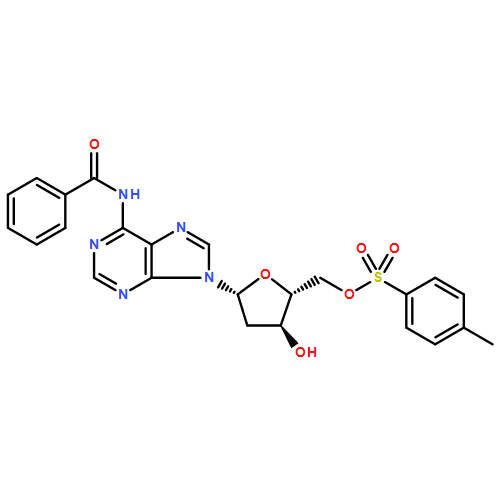 Adenosine, N-benzoyl-2'-deoxy-, 5'-(4-methylbenzenesulfonate)