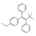 Benzene, 1-methoxy-4-[(1E)-3,3,3-trifluoro-1,2-diphenyl-1-propen-1-yl]-