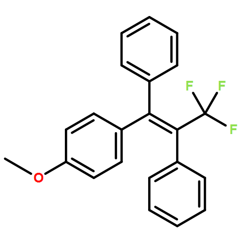 Benzene, 1-methoxy-4-[(1E)-3,3,3-trifluoro-1,2-diphenyl-1-propen-1-yl]-