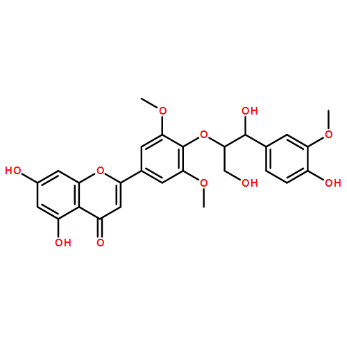 4H-1-Benzopyran-4-one, 5,7-dihydroxy-2-[4-[(1S,2S)-2-hydroxy-2-(4-hydroxy-3-methoxyphenyl)-1-(hydroxymethyl)ethoxy]-3,5-dimethoxyphenyl]-