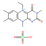 Benzo[g]pteridinium, 5-ethyl-3,7,8,10-tetramethyl-2,4-dioxo-, perchlorate (1:1)