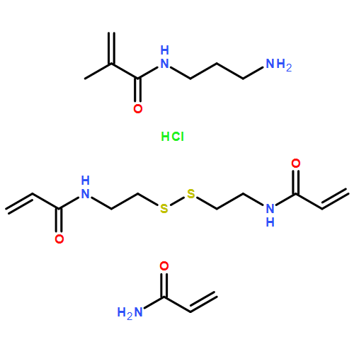 2-Propenamide, N,N'-(dithiodi-2,1-ethanediyl)bis-, polymer with N-(3-aminopropyl)-2-methyl-2-propenamide hydrochloride (1:1) and 2-propenamide