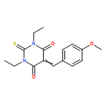 4,6(1H,5H)-Pyrimidinedione, 1,3-diethyldihydro-5-[(4-methoxyphenyl)methylene]-2-thioxo-