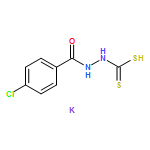 Benzoic acid, 4-chloro-, 2-(dithiocarboxy)hydrazide, potassium salt (1:1)