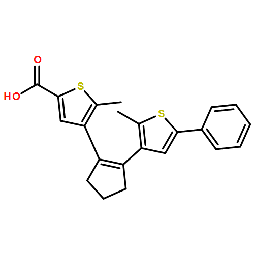 2-Thiophenecarboxylic acid, 5-methyl-4-[2-(2-methyl-5-phenyl-3-thienyl)-1-cyclopenten-1-yl]-