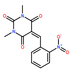 2,4,6(1H,3H,5H)-Pyrimidinetrione, 1,3-dimethyl-5-[(2-nitrophenyl)methylene]-