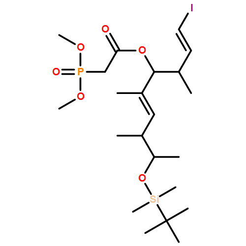 Acetic acid, 2-(dimethoxyphosphinyl)-, (1R,2E,4S,5R)-5-[[(1,1-dimethylethyl)dimethylsilyl]oxy]-1-[(1S,2Z)-3-iodo-1-methyl-2-propen-1-yl]-2,4-dimethyl-2-hexen-1-yl ester