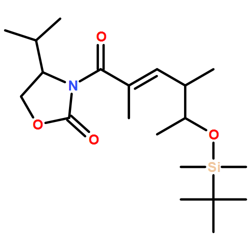 2-Oxazolidinone, 3-[(2E,4S,5R)-5-[[(1,1-dimethylethyl)dimethylsilyl]oxy]-2,4-dimethyl-1-oxo-2-hexen-1-yl]-4-(1-methylethyl)-, (4S)-