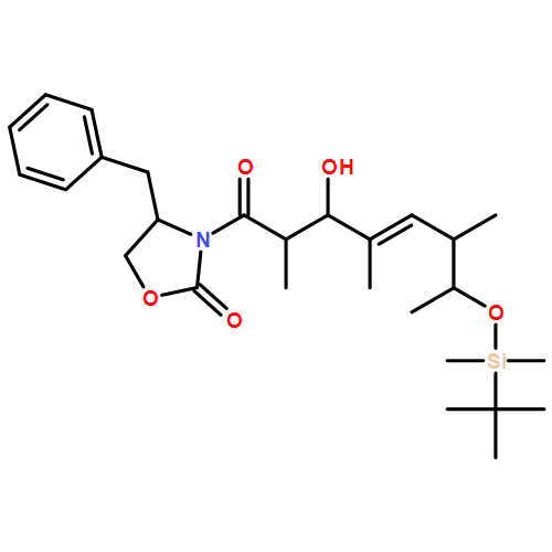 2-Oxazolidinone, 3-[(2R,3R,4E,6S,7R)-7-[[(1,1-dimethylethyl)dimethylsilyl]oxy]-3-hydroxy-2,4,6-trimethyl-1-oxo-4-octen-1-yl]-4-(phenylmethyl)-, (4R)-