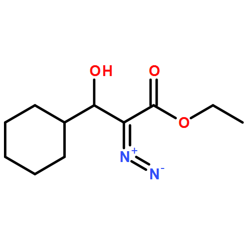 Cyclohexanepropanoic acid, α-diazo-β-hydroxy-, ethyl ester