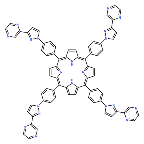 21H,23H-Porphine, 5,10,15,20-tetrakis[4-[3-(2-pyrazinyl)-1H-pyrazol-1-yl]phenyl]-