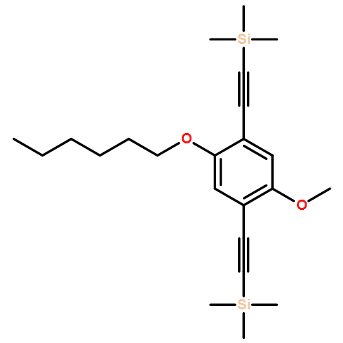 Benzene, 1-(hexyloxy)-4-methoxy-2,5-bis[2-(trimethylsilyl)ethynyl]-