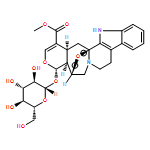 8H-5,14b-Epoxypyrano[4'',3'':4',5']azepino[1',2':1,2]pyrido[3,4-b]indole-1-carboxylic acid, 4-(β-D-glucopyranosyloxy)-4,4a,5,6,9,14,15,15a-octahydro-,