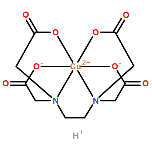 Cuprate(2-), [[N,N'-1,2-ethanediylbis[N-[(carboxy-κO)methyl]glycinato-κN,κO]](4-)]-, hydrogen (1:2), (OC-6-21)-