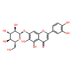 4H-1-Benzopyran-4-one, 2-(3,4-dihydroxyphenyl)-7-(β-D-glucopyranosyloxy)-5,6-dihydroxy-