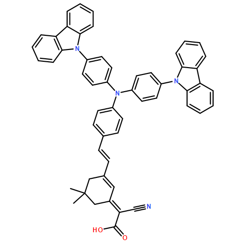 Acetic acid, 2-[3-[2-[4-[bis[4-(9H-carbazol-9-yl)phenyl]amino]phenyl]ethenyl]-5,5-dimethyl-2-cyclohexen-1-ylidene]-2-cyano-