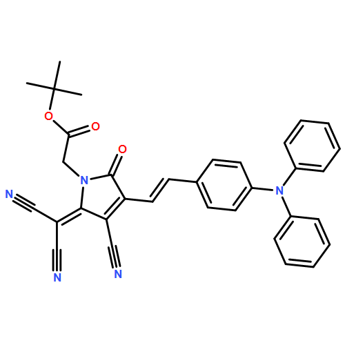 1H-Pyrrole-1-acetic acid, 3-cyano-2-(dicyanomethylene)-4-[2-[4-(diphenylamino)phenyl]ethenyl]-2,5-dihydro-5-oxo-, 1,1-dimethylethyl ester