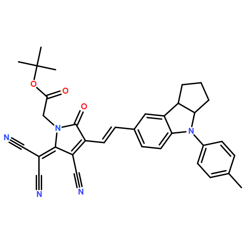 1H-Pyrrole-1-acetic acid, 3-cyano-2-(dicyanomethylene)-4-[2-[1,2,3,3a,4,8b-hexahydro-4-(4-methylphenyl)cyclopent[b]indol-7-yl]ethenyl]-2,5-dihydro-5-oxo-, 1,1-dimethylethyl ester