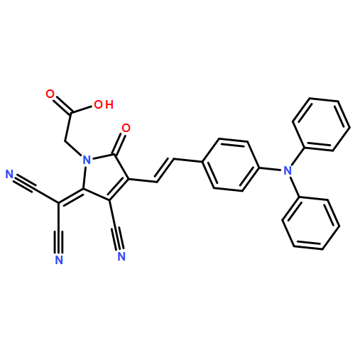 1H-Pyrrole-1-acetic acid, 3-cyano-2-(dicyanomethylene)-4-[2-[4-(diphenylamino)phenyl]ethenyl]-2,5-dihydro-5-oxo-